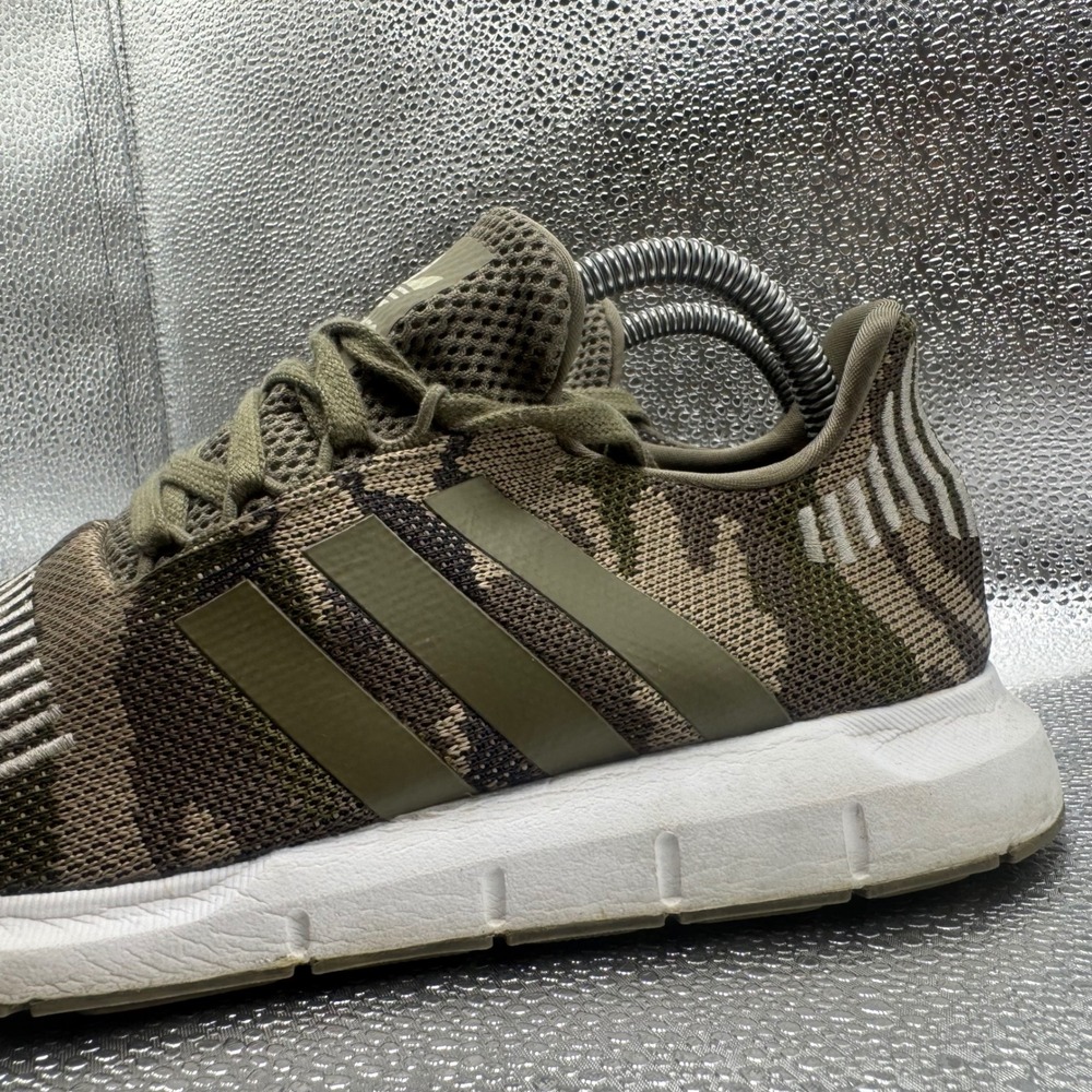 Size 7.5 Adidas Swift Run Shoes Mens Camo Green Excellent BD7976 Trainers - Picture 6 of 11